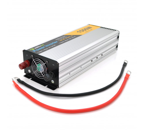 Інвертор напруги Solinved Sol-Yb24-1500M, 24V/220V, 1500W з апроксимованою синусоїдою, 2Shuko, USB, клемні дроти, Q6