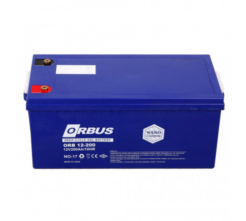 Акумуляторна батарея ORBUS CG12200 GEL 12 V 200 Ah (522 х 238 х 222) Black 62 kg Q1/24