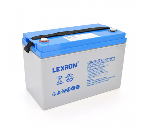 Аккумулятор Lexron LXR12-105 GEL 12V 105AH DEEP CYCLE (330 x 171 x219) 30 kg