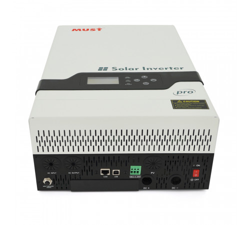 Гiбрiдне ДБЖ MUST PV18-5248PRO, 5200W, 48V, ток заряда 1-60A, 160-275V, MPPT (80А, 450 Vdc)