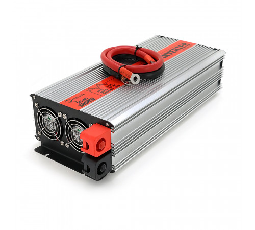 Інвертор напруги RITAR RSX-3000, 12V/220V, 3000W з апроксимувати синусоїдою, 2xShuko, 1xUSB, клемні дроти, BOX, Q4