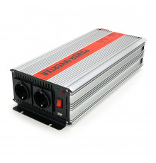 Інвертор напруги RITAR RSX-2500, 12V/220V, 2500W з апроксимувати синусоїдою, 2xShuko, 1xUSB, клемні дроти, BOX, Q4