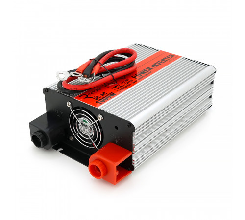 Інвертор напруги RITAR RSX-1000, 12V/220V, 1000W з апроксимувати синусоїдою, 2xShuko, 1xUSB, клемні дроти, BOX, Q8
