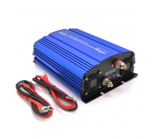 Інвертор напруги Tommatech MS-2500, 12V/220V, 2500W з апроксимованою синусоїдою, 2Shuko, USB, 2*клемні дроти, 10 запобіжників, Q2