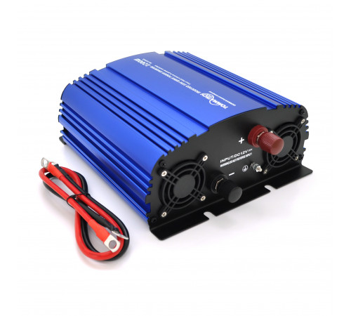 Інвертор напруги Tommatech MS-1200, 12V/220V, 1200W з апроксимованою синусоїдою, 2Shuko, USB, клемні дроти, 2 запобіжники, Q4