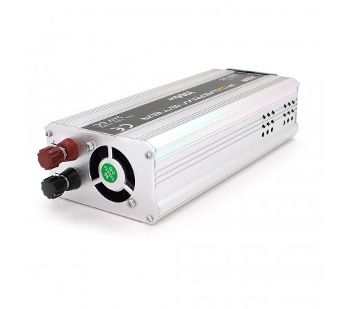 Інвертор напруги POWERMASTER, 24V/220V, 1000W з модифікованою синусоїдою, 1 Shuko, клеми