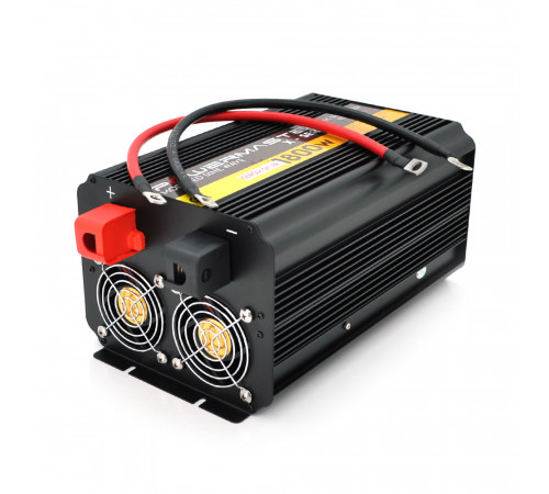 Інвертор напруги POWERMASTER, 24V/220V, 1800W з модифікованою синусоїдою, 2 Shuko, клеми