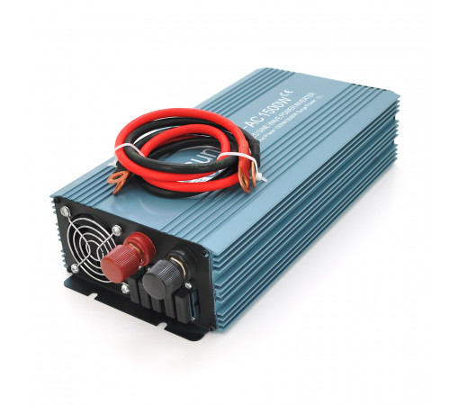 Інвертор напруги Mexxsun MXS-1500, 24V/220V, 1500W з модифікованою синусоїдою, 2 Shuko, клемні дроти, Q4