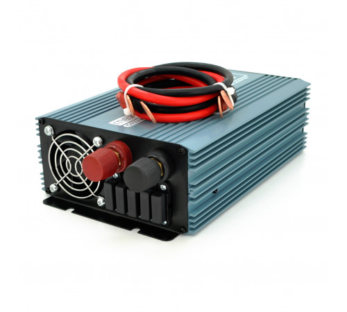 Інвертор напруги Mexxsun MXS-1000, 12V/220V, 1000W з модифікованою синусоїдою, 1 Shuko, 1 USB, клемні дроти, Q6