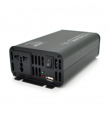 Інвертор напруги YRLX-300 з правильною синусоїдою, 300W, 12/220V, 60Hz1 універсальна розетка, 1USB, Box