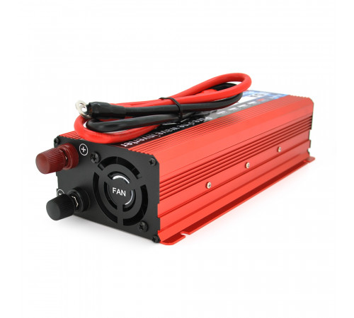 Інвертор напруги DA-2200M (DC:1100W), 12/220V з апроксимованою синусоїдою, 1 універсальна розетка, клемні дроти, Q10