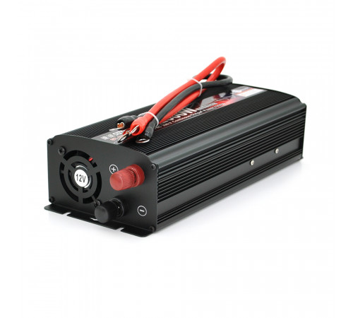 Інвертор напруги ST2500CP (DC:1250W), 12/220V з апроксимованою синусоїдою, 1 універсальна розетка, крокодили, BOX