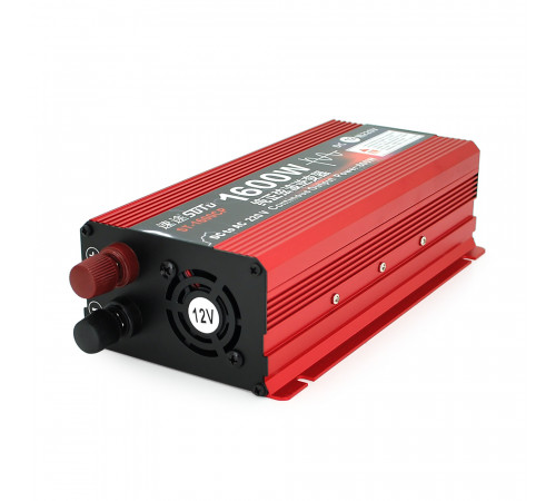Інвертор напруги ST1600CP (DC:800W), 12/220V з апроксимованою синусоїдою, 1 універсальна розетка, крокодили, BOX