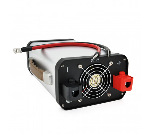 Інвертор напруги AEV5500W, 12/220V з апроксимованою синусоїдою, 2 універсальні розетки, 2*USB (DC:5V/2.4A), клемні дроти, BOX