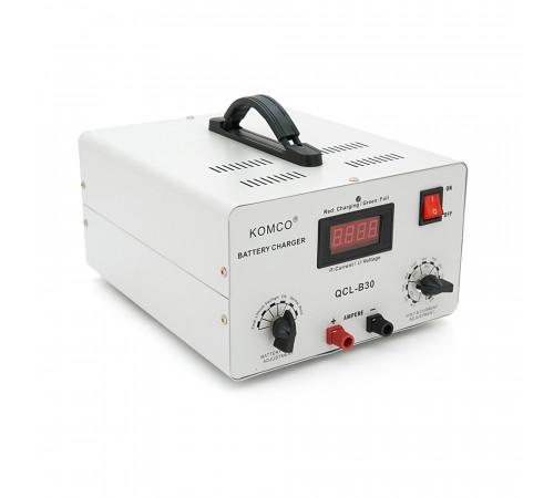 Зарядное устройство для аккумуляторов QCL-B30, AGM/LiFePO4, output:48V, 5А-40А, крокодилы, 290x247x157mm