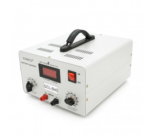Зарядний пристрій для акумуляторів QCL-B40, AGM/LiFePO4, output:48V,60V, 72V, 5А-40А,+ крокодили, 290x247x157mm
