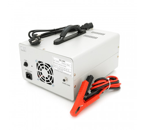 Зарядний пристрій для акумуляторів QCL-B40, AGM/LiFePO4, output:48V,60V, 72V, 5А-40А,+ крокодили, 290x247x157mm