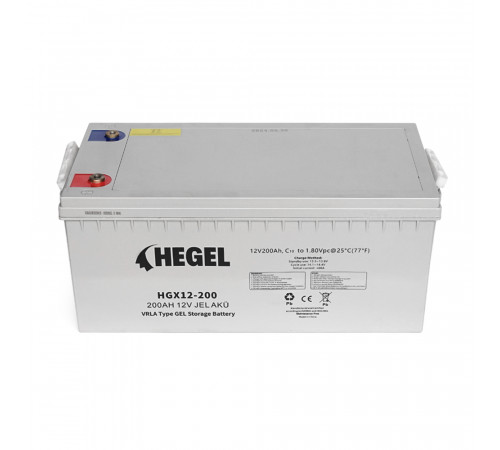 Аккумуляторная батарея HEGEL GEL 200-12 12V 200Ah (522 x 238 x 223mm), 57kg