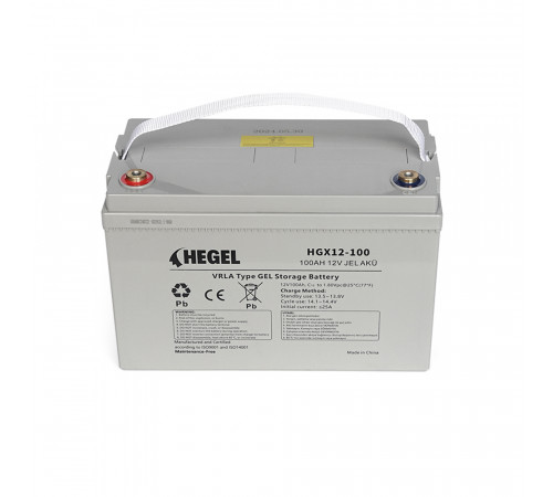 Аккумуляторная батарея HEGEL GEL 100-12 12V 100Ah (330x171x220 mm), 28kg