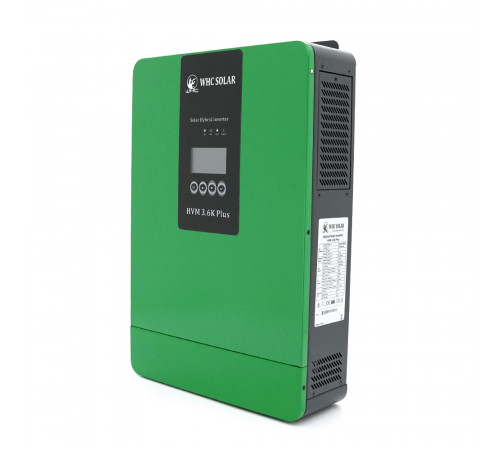 Гибридный инвертор HVM-3.6KW PLUS, 3600W, 24V, ток заряда 0-100A, 40-450V, MPPT (10А, 450 Vdc)