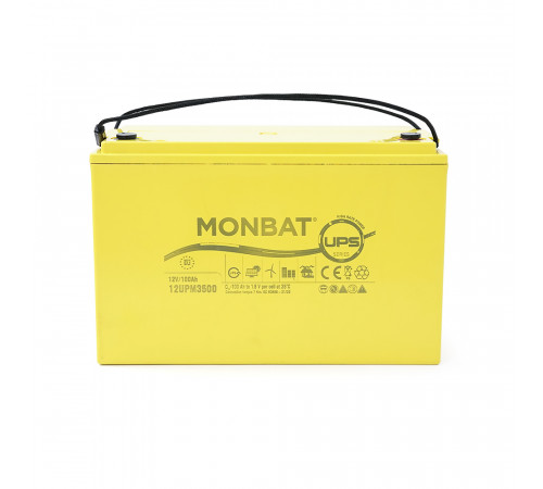 Акумуляторна батарея MONBAT TOP TERMINAL 12UPM3500 AGM 12V/100 Ah, 340x173x220 мм, 35.5 кг