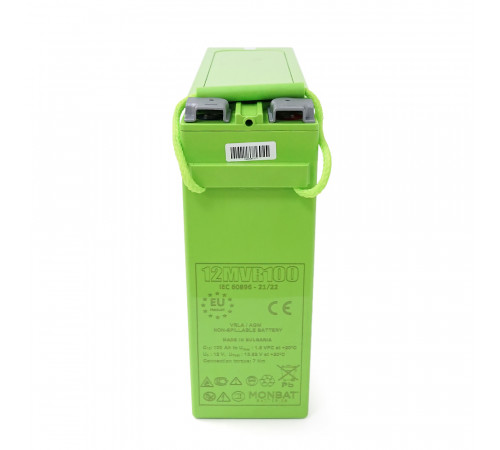 Акумуляторна батарея MONBAT FRONT TERMINAL 12MVR100 AGM 12V/100 Ah, 398x110x286 мм, 32,9 кг
