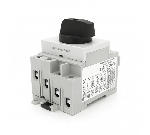 Поворотний вимикач зовнішнього монтажу HGN4-NL1-32, DC1000V, 32A, 4P, IP66, Grey