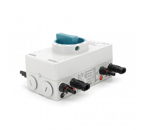 Ручной выключатель Risin, 1000V, 32A, 4P, IP66, вход лево-право, Grey