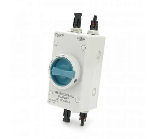 Ручний вимикач Risin, 1000V, 32A, 4P, IP66, вхід верх-низ, Grey