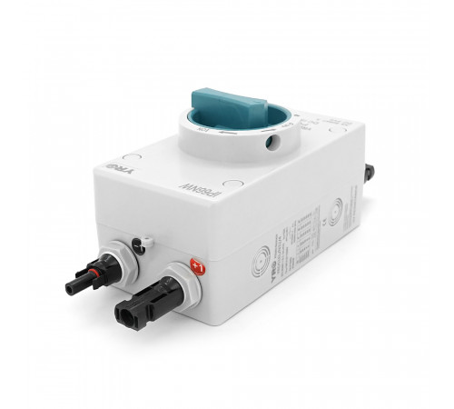 Ручний вимикач, 1000V, 32A, 4P, IP66, вхід верх-низ, Grey