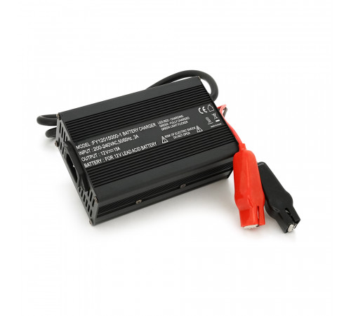 Зарядний пристрій для акумуляторів AGM 12V, 15A, + крокодили, 135x90x50mm