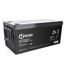 Акумуляторна батарея EUROPOWER AGM EP12-200M8 12V 200Ah (522 x 240 x 219) Black Q1/18
