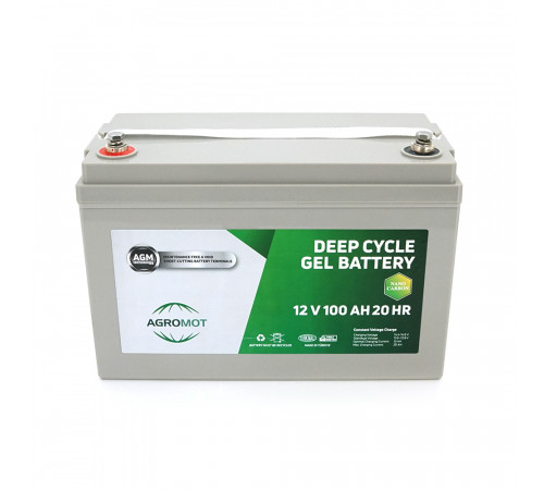 Аккумуляторная батарея AGROMOT GEL 12V 100 Ah (330 х 170 х 250), 31kg, Gray Case, Q1