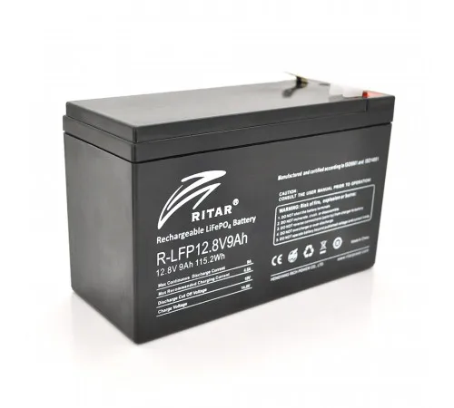 Аккумуляторная батарея Ritar LiFePO4 12,8V 9Ah (115,2Wh) (150 x 65 x 95 (100), 0,98kg Q10