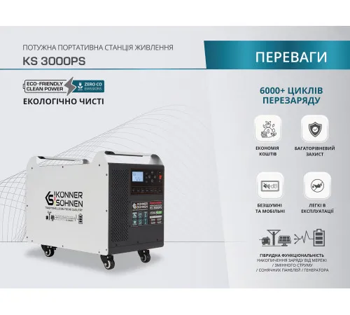 Портативна електростанція KS 3000PS