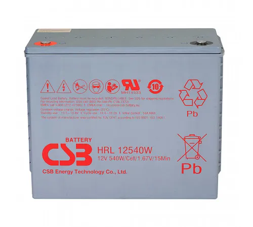 Акумуляторна батарея CSB HRL12540W, 12V 130Ah (343х170х274мм)