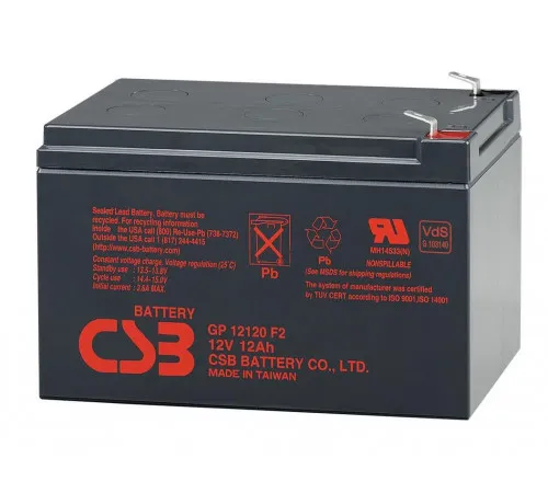 Аккумуляторная батарея CSB GP12120F2, 12V 12Ah (151х98х100мм), Box/Q6
