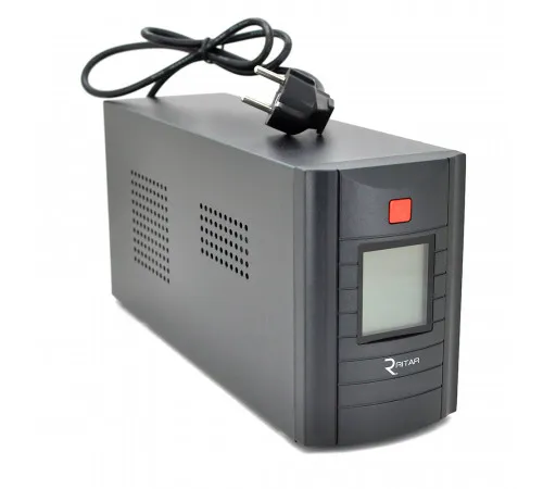 ИБП Ritar RTM1000 (600W) Proxima-D, LCD, AVR, 3st, 3xSCHUKO socket, 2x12V7Ah, металл Case (350х120х190) Q2