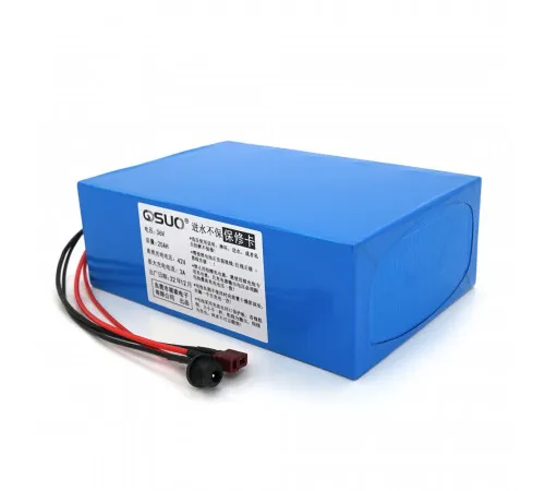 Аккумуляторная литиевая батарея QiSuo 36V 20A с элементами Li-ion 18650, DC: 5.5x2.1мама + разъем T-2HQмама