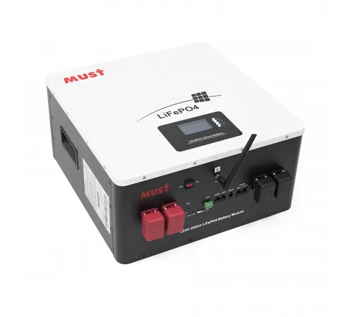 Аккумуляторная батарея Must LiFePO4 LP16-24200 25.6V 200Ah, 5,12kWh, BMS100A@8S, CAN2.0/RS232/RS485, 6000 cycles, 486x442x250,44kg