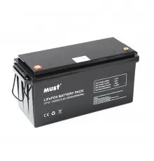 Акумуляторна батарея Must LiFePO4 LP15-12200 12,8V 200Ah, 2,56kWh, BMS100A@4S, 6000 cycles, 502x185x243, 23kg