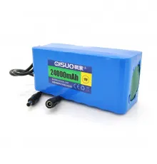 Акумуляторна батарея літієва QiSuo 12V 24A з елементами Li-ion 18650, DC5.5x2.1, (153x57x68mm)