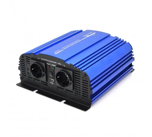 Інвертор напруги Tommatech MS-1500, 24V/220V, 1500W з апроксимованою синусоїдою, 2Shuko, USB, клемні дроти, 6 запобіжників, Q4