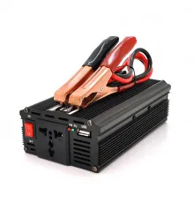 Инвертор напряжения PI 2000ВА(1200Вт), 12/220V, approximated, 1 универсальная розетка, клемм + крокодилы