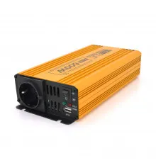 Інвертор напруги Mexxsun MXSPSW-600, 12V/220V, 600W з правильною синусоїдою, 1 Shuko, 1 USB, клемні дроти, Q8