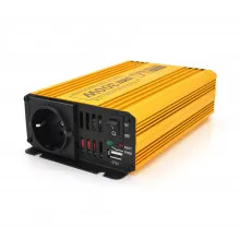 Інвертор напруги Mexxsun MXSPSW-300, 12V/220V, 300W з правільною синусоїдою, 1 Shuko, клемні дроти, Q8