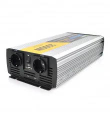 Инвертор напряжения Solinved Sol-Yb24-2000M, 24V/220V, 2000W с аппроксимированной синусоидой, 2Shuko, USB, клеммные провода, Q5