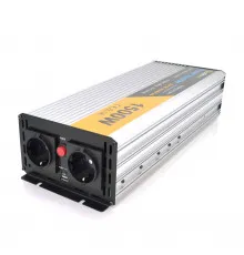Инвертор напряжения Solinved Sol-Yb24-1500M, 24V/220V, 1500W с аппроксимированной синусоидой, 2Shuko, USB, клеммные провода, Q6