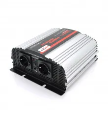Інвертор напруги Carspa-1200-242 (1200Вт), 12/220V, approximated,  2Shuko, USB, клеми, Box Q4