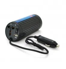 Инвертор напряжения POWERMASTER, 12V/220V, 150W с модифицированной синусоидой, 1 универсальные розетки, клеммы